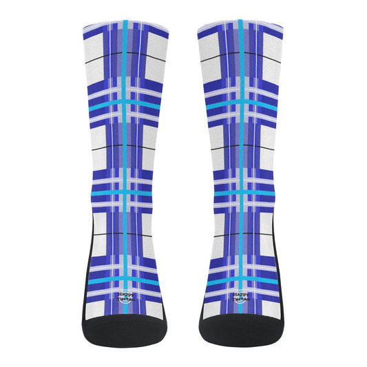 Happy Tartan Crew Socks - Free p&p Worldwide