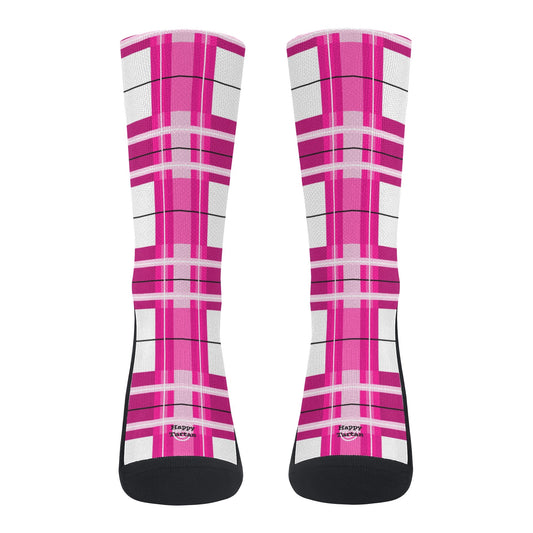 Happy Tartan Crew Socks - Free p&p Worldwide