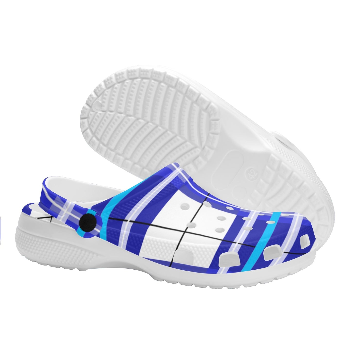 ✨'Cumbrae Sky' Happy Tartan® Adult Classic Clogs✨