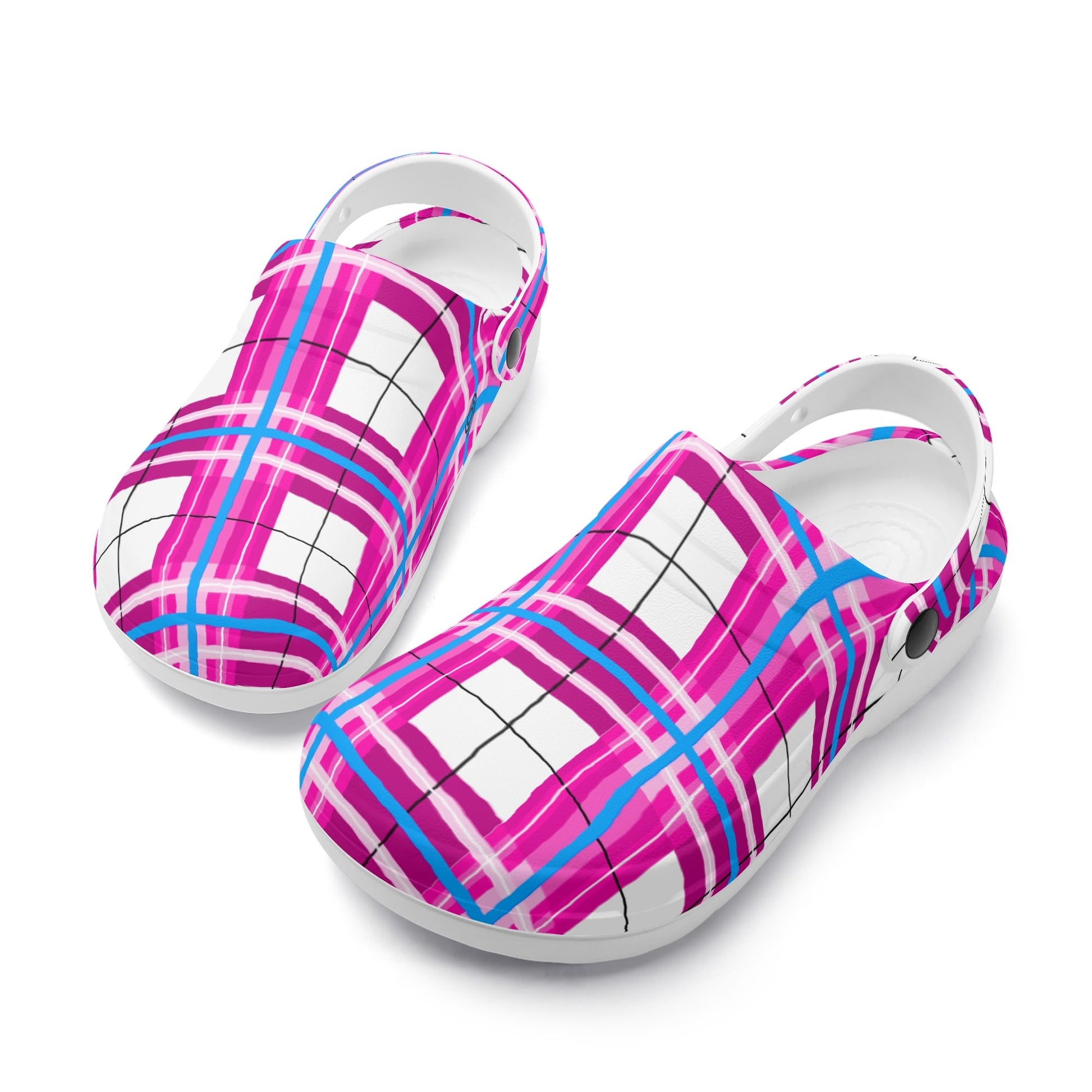 ✨'Islay' Happy Tartan® Adult Soft Nurse Clogs with no holes✨ - Happy Tartan