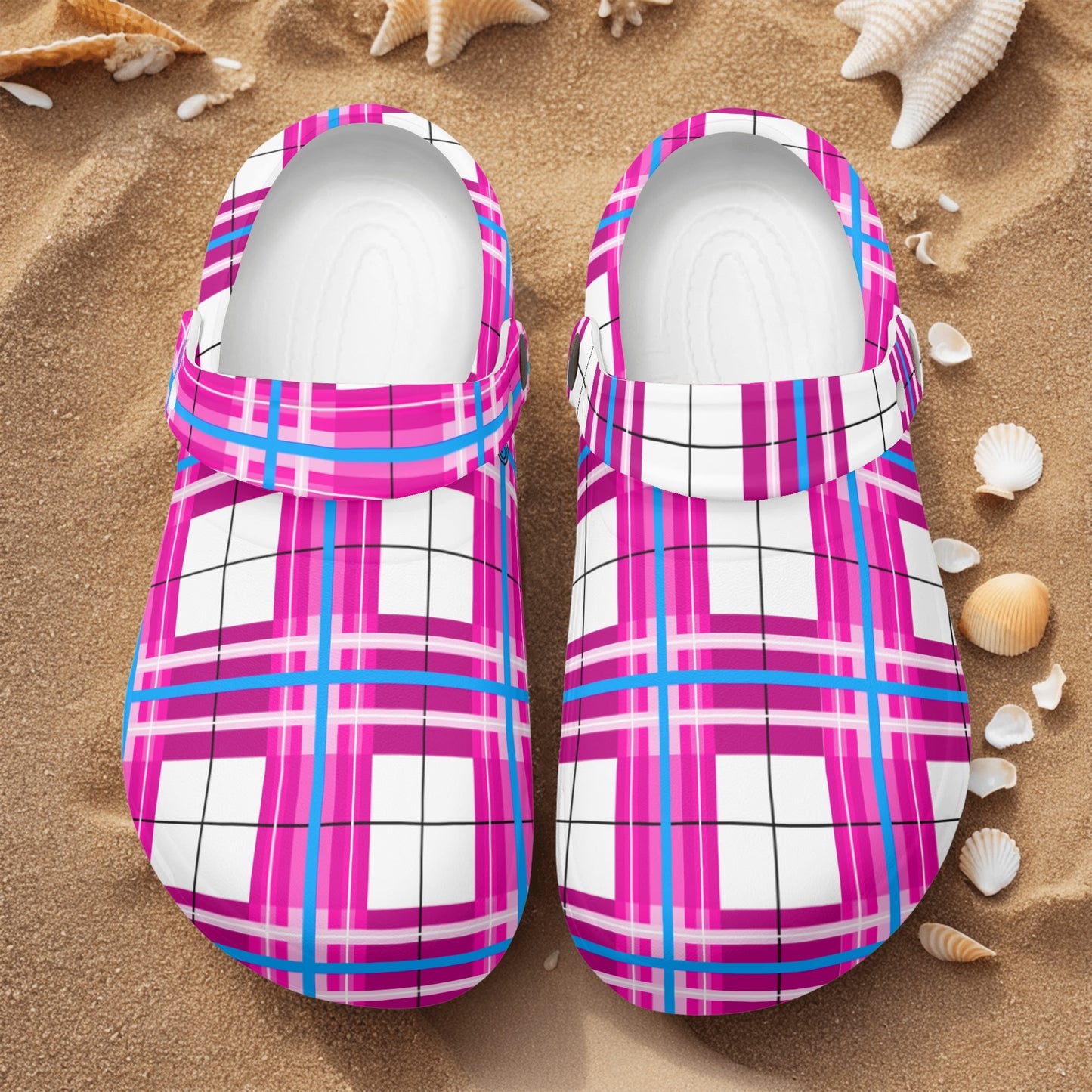 ✨'Islay' Happy Tartan® Adult Soft Nurse Clogs with no holes✨ - Happy Tartan