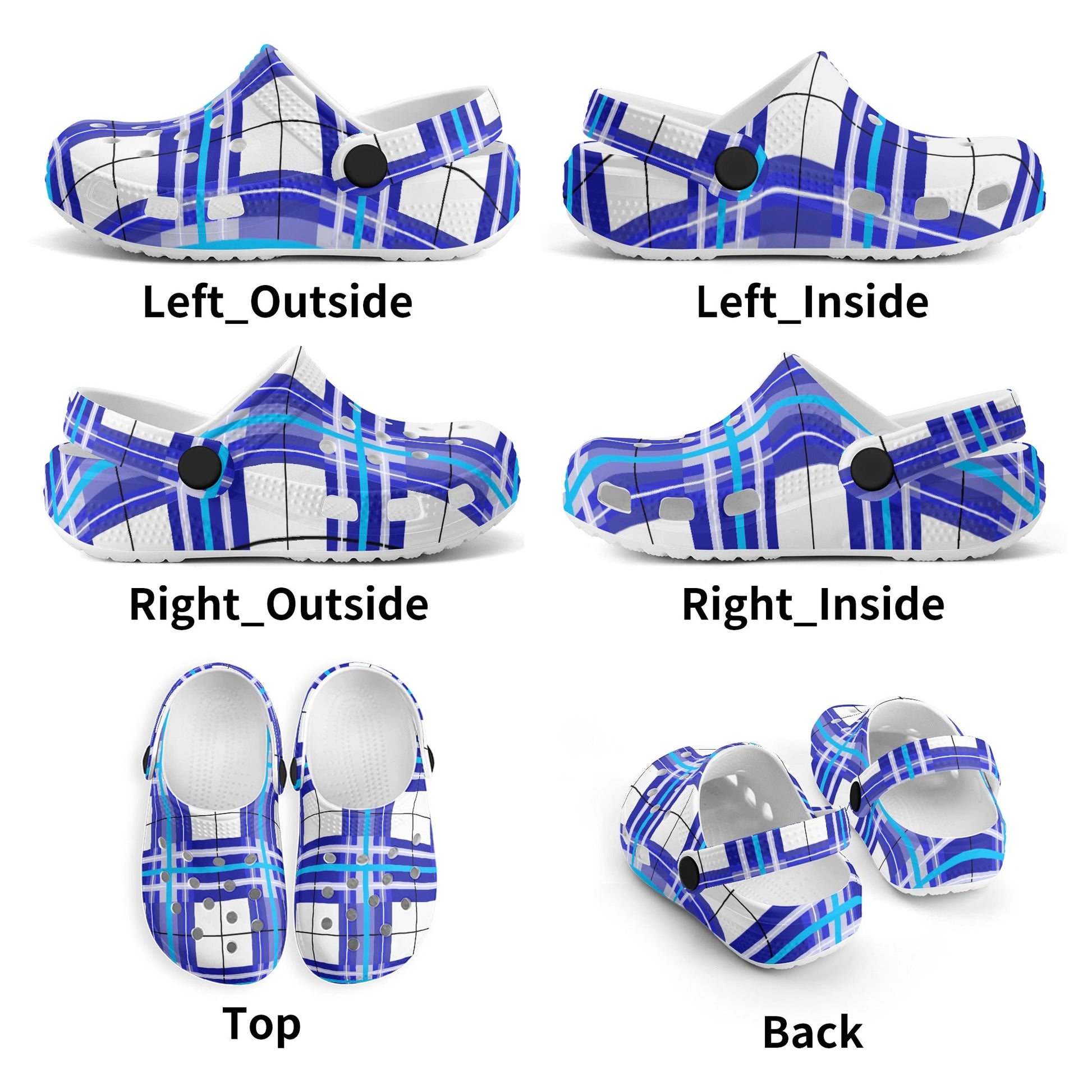 Kids Tartan Clogs – 'Cumbrae Sky, Bute' Happy Feet | Happy Tartan® - Happy Tartan