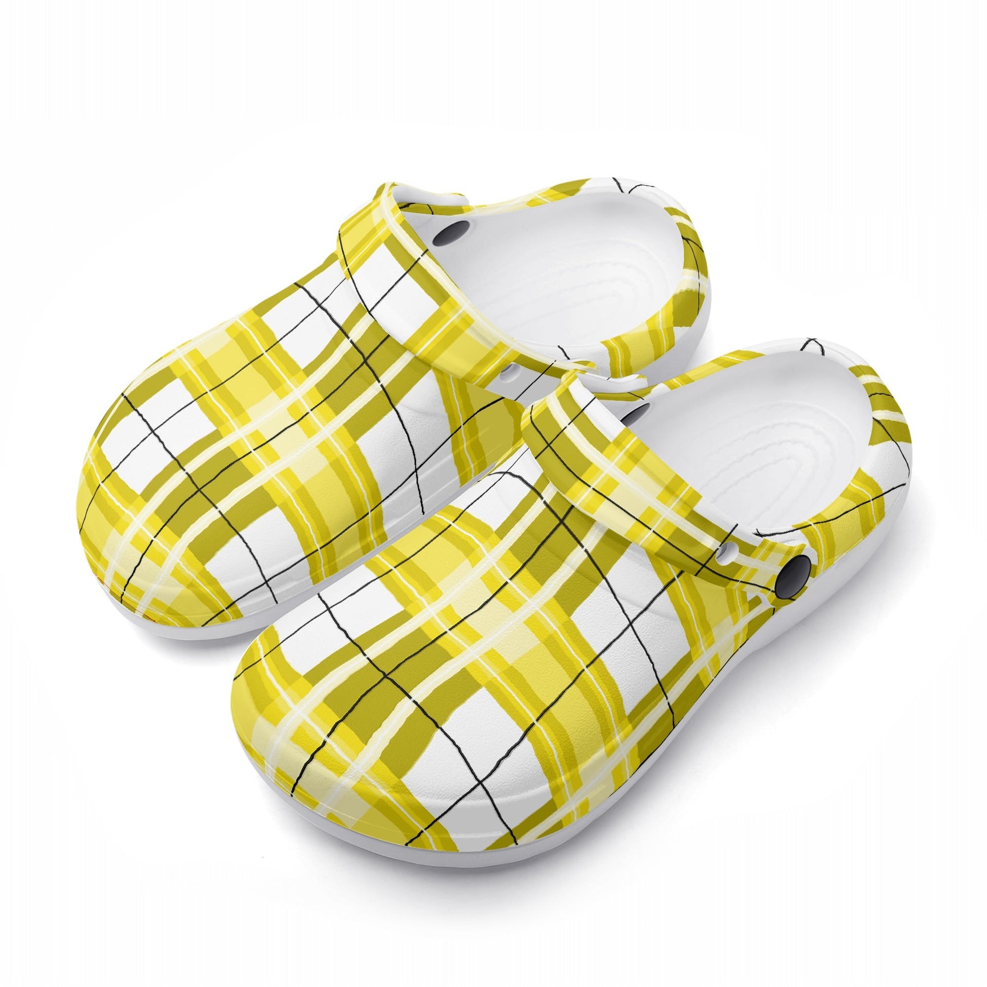 ✨'Staffa Sky' Happy Tartan® Adult Soft Clog Nurses with no holes✨ - Happy Tartan