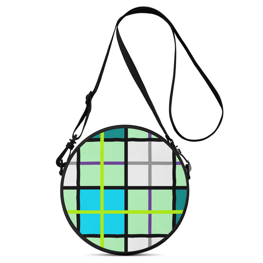'Clyde Sky Green' Happy Tartan® Round Bag