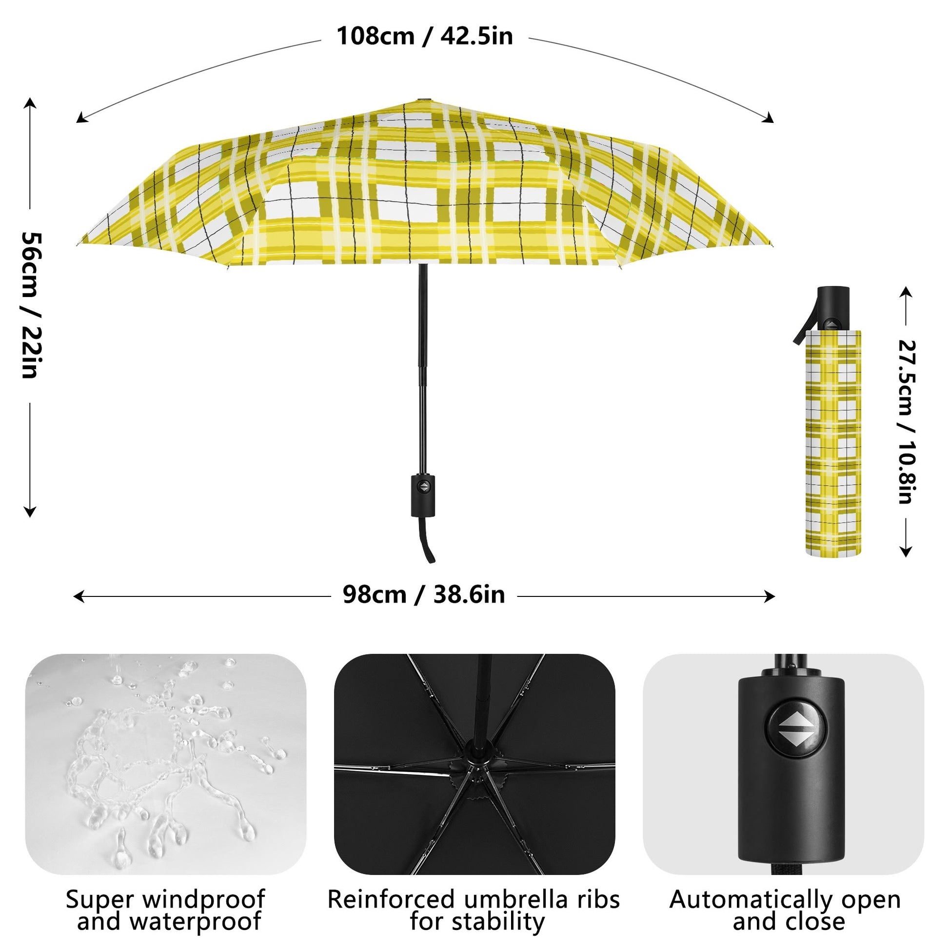 ✨'Staffa Sky' Happy Tartan® Umbrella✨ - Happy Tartan