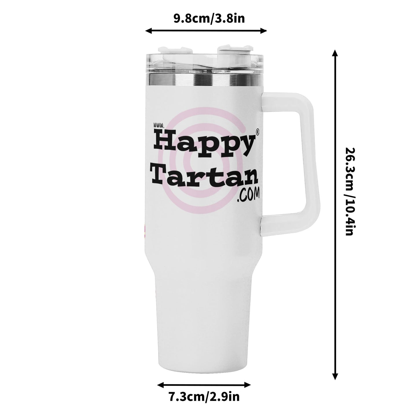 🍎 Bonnie's Personalized 40oz Tumbler – With Handle &amp; Straw
