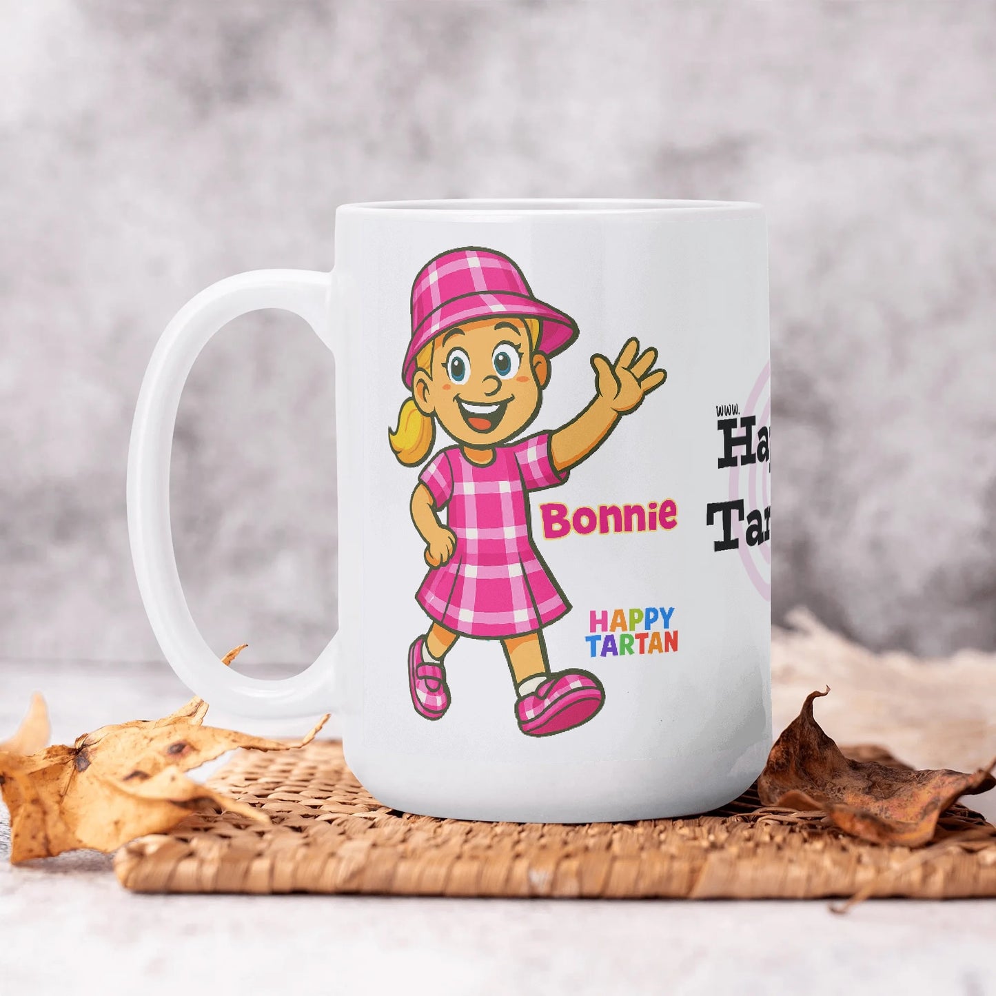 ☕ Bonnie’s Classic White Glossy Mug (15 oz)