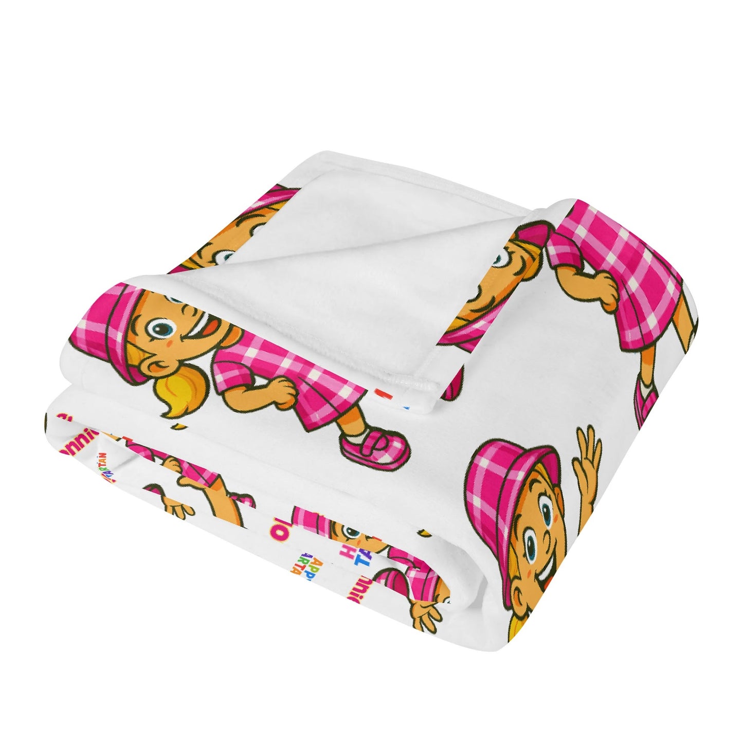 ❤️ Bonnie's Happy Tartan Kids’ Soft Flannel Blanket 4 Sizes ❤️