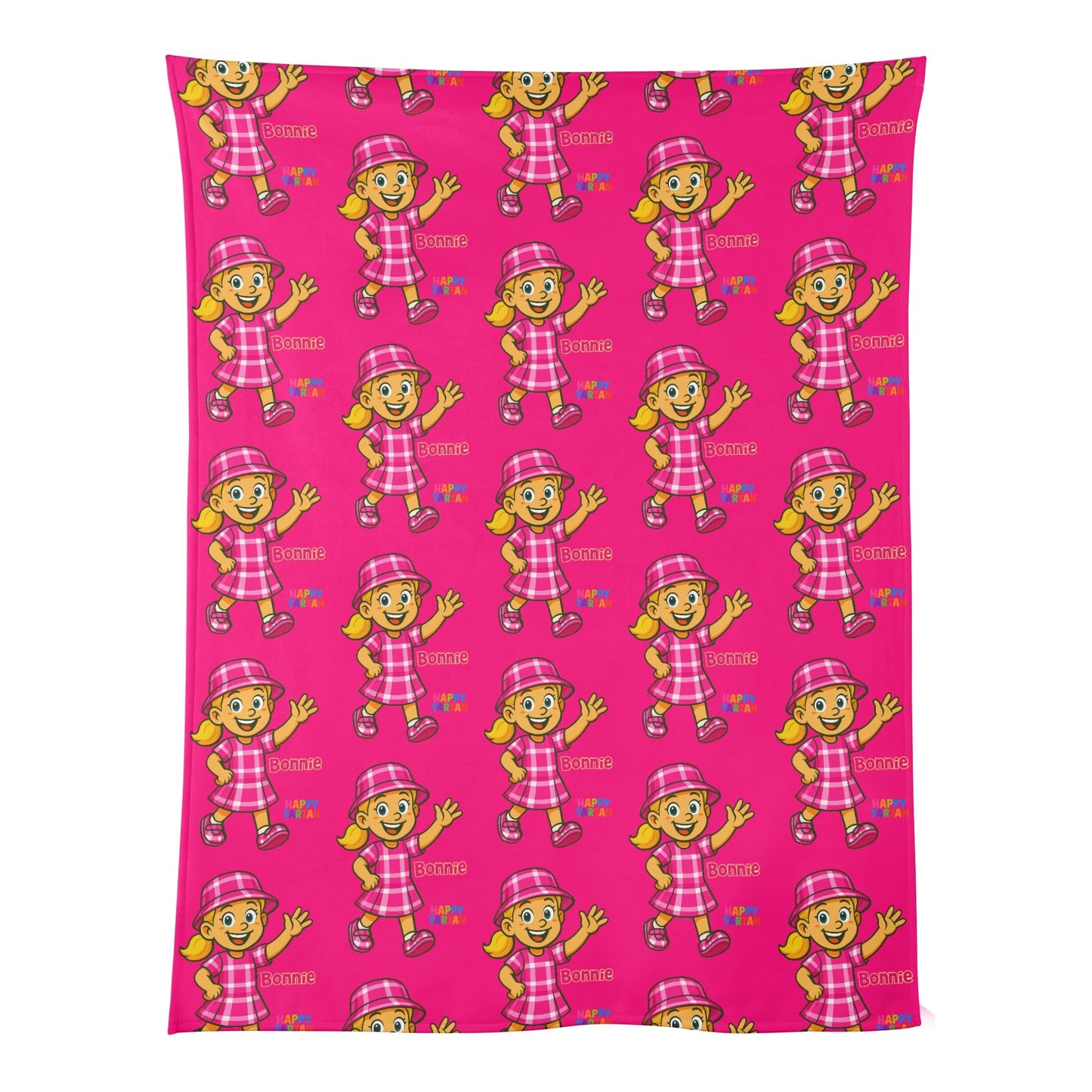 ❤️ Bonnie's Happy Tartan Kids’ Soft Flannel Blanket 4 Sizes ❤️