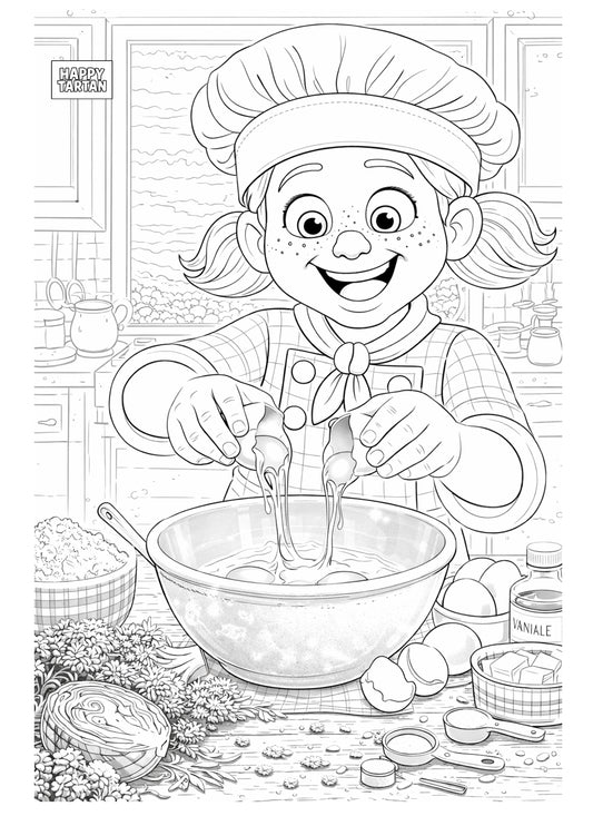 🌸 Alba Cookin - FREE COLOUR IN SHEET - Baking