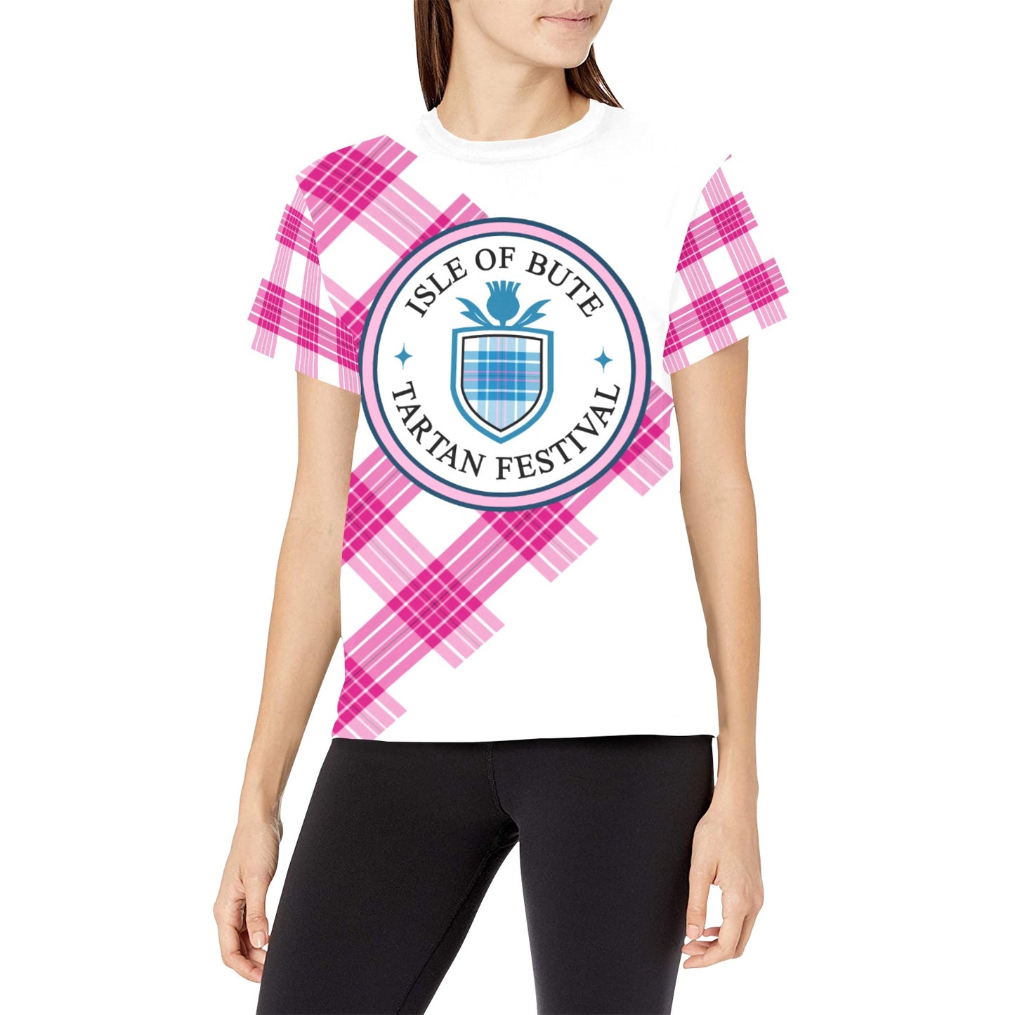 Bute Tartan Festival Women's T - Pink