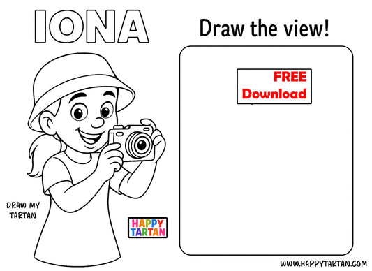 Iona - FREE COLOUR IN SHEET -  Colour in Sheet - FREE Download