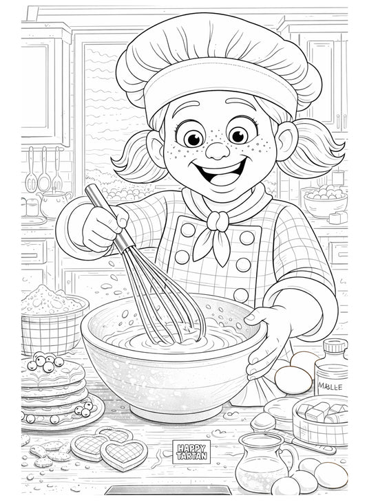 🌸 Alba Cookin - FREE COLOUR IN SHEET - Whisking