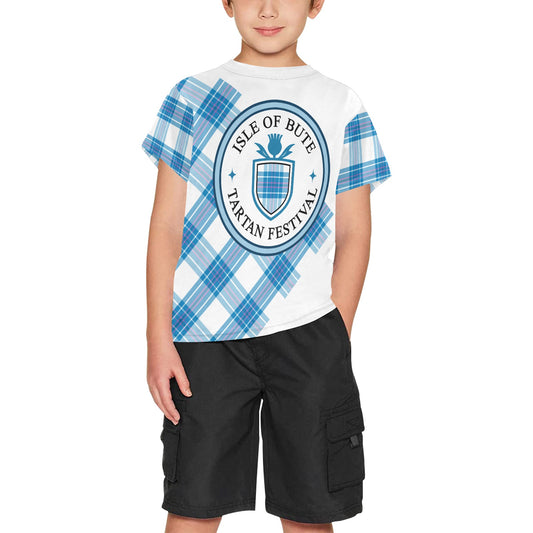 Isle of Bute Tartan Festival Youth T - Blue
