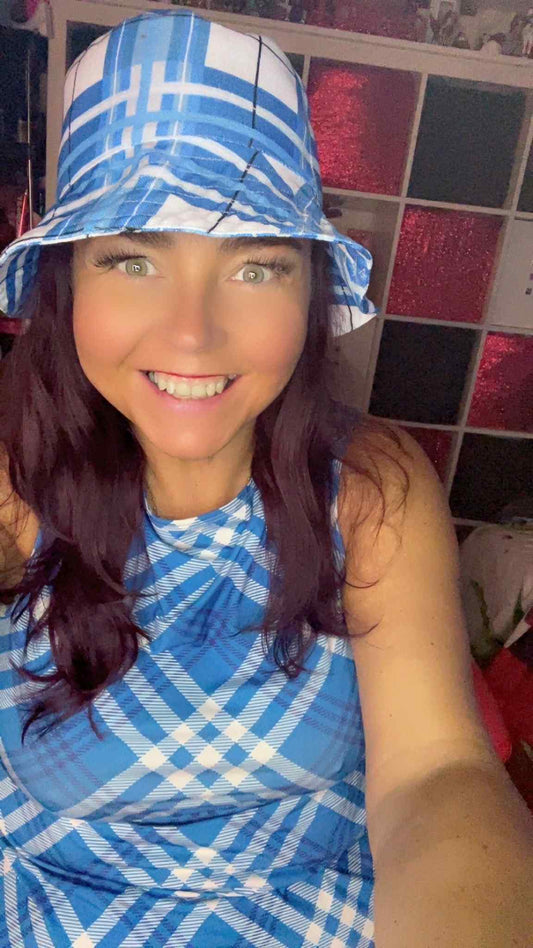 Reversible Tartan Bucket Hat – 'Jura Sky' | Happy Tartan®