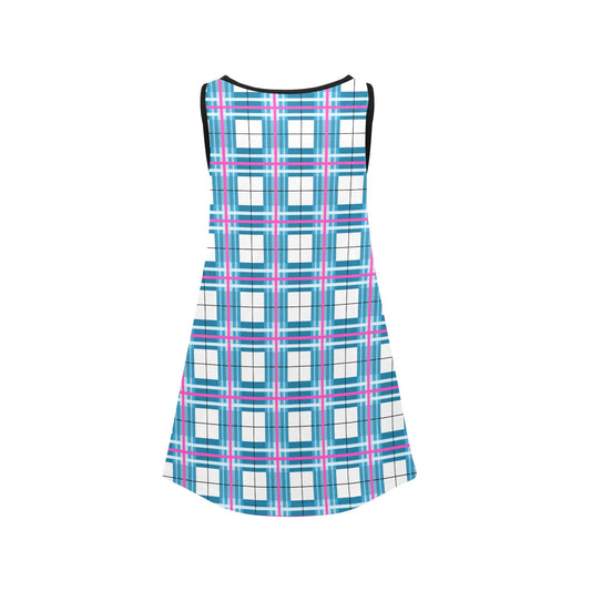 Girls' Sleeveless Dress – Bute Sky Tartan | Happy Tartan® - Happy Tartan