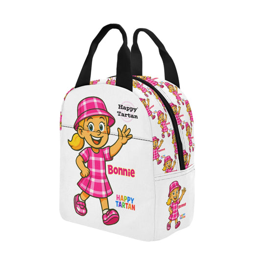 Insulated Zipper Lunch Bag - Happy Tartan