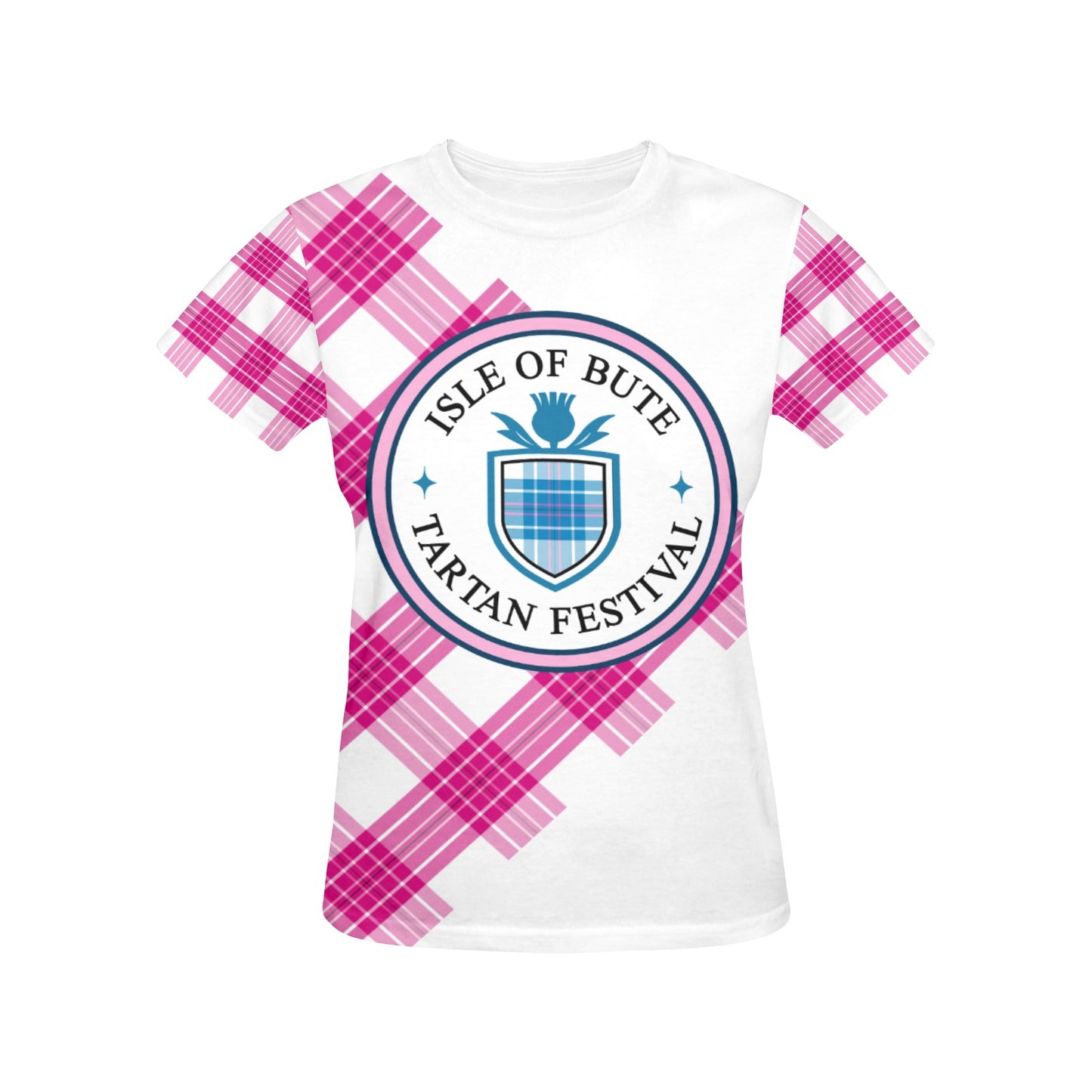 Bute Tartan Festival Women's T - Pink