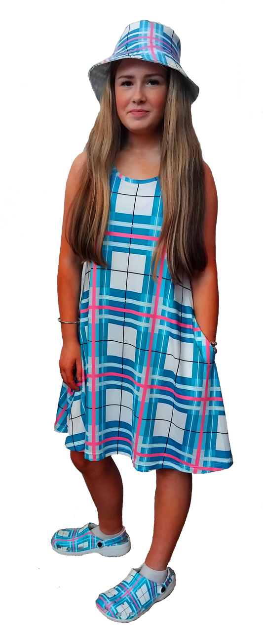 ✨ 'Bute Sky' Happy Tartan® A-Frame Dress (with Pockets!) ✨