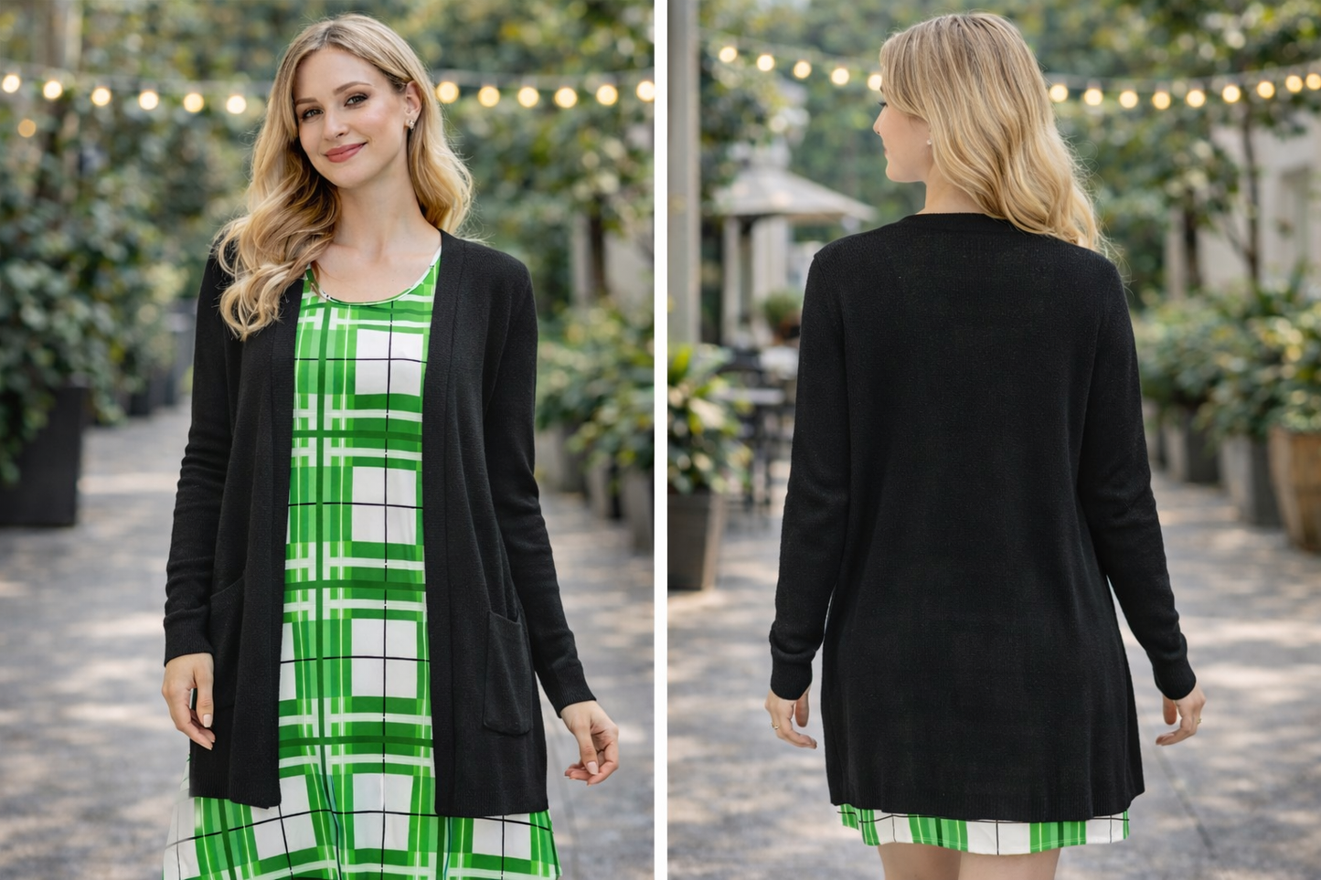 Women’s A-Frame Tartan Dress with Pockets – 'Colonsay Sky' | Happy Tartan®