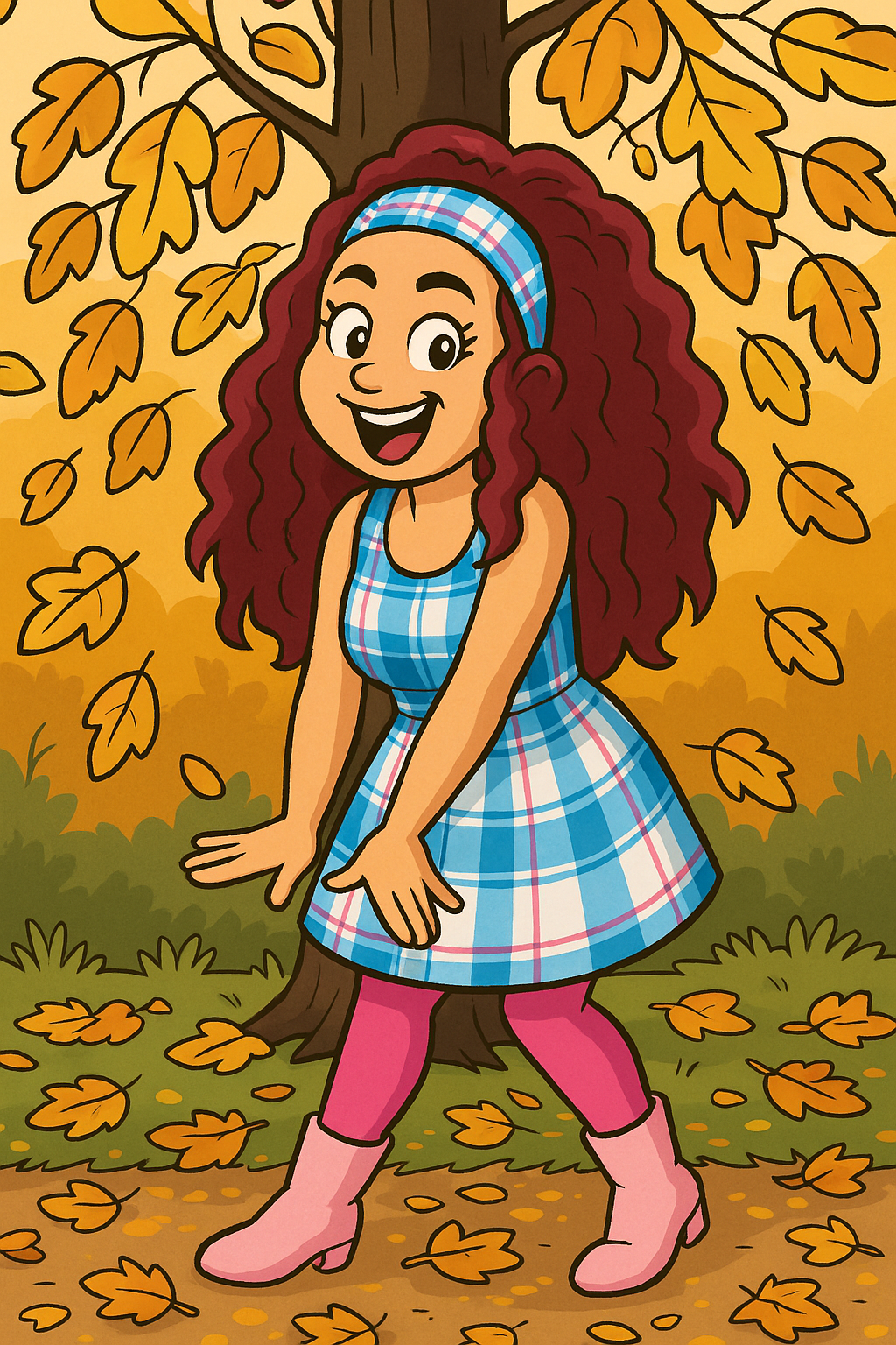 Women’s A-Frame Tartan Dress with Pockets – 'Bute Sky' | Happy Tartan®