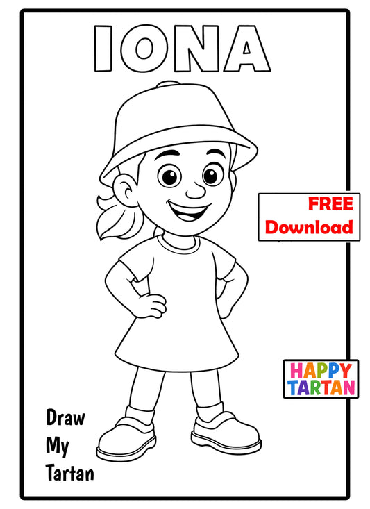 Iona - FREE COLOUR IN SHEET -  Colour in Sheet - FREE Download