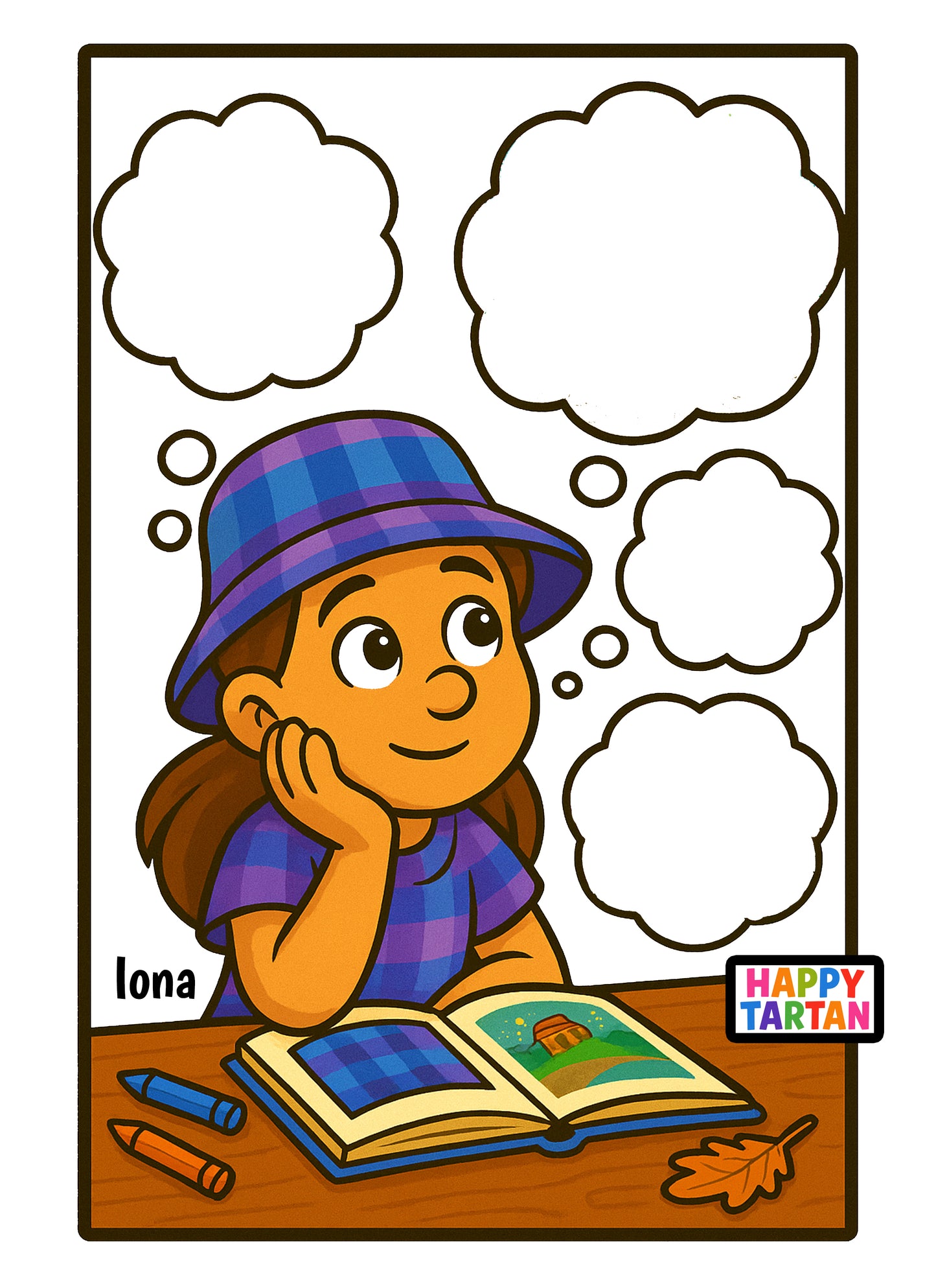 Iona - Dream Journal -  Colour in Sheet - FREE Download