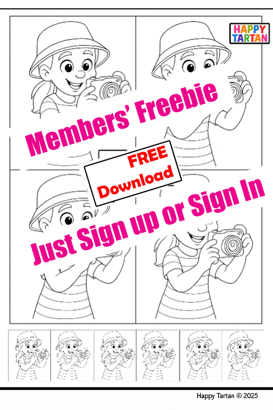 Iona - FREE COLOUR IN SHEET -  Colour in Sheet - FREE Download - Crew Club House Members only