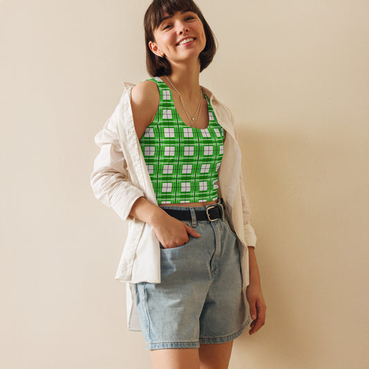 ✨'Colonsay Sky' Happy Tartan® Crop Top ✨ - Happy Tartan