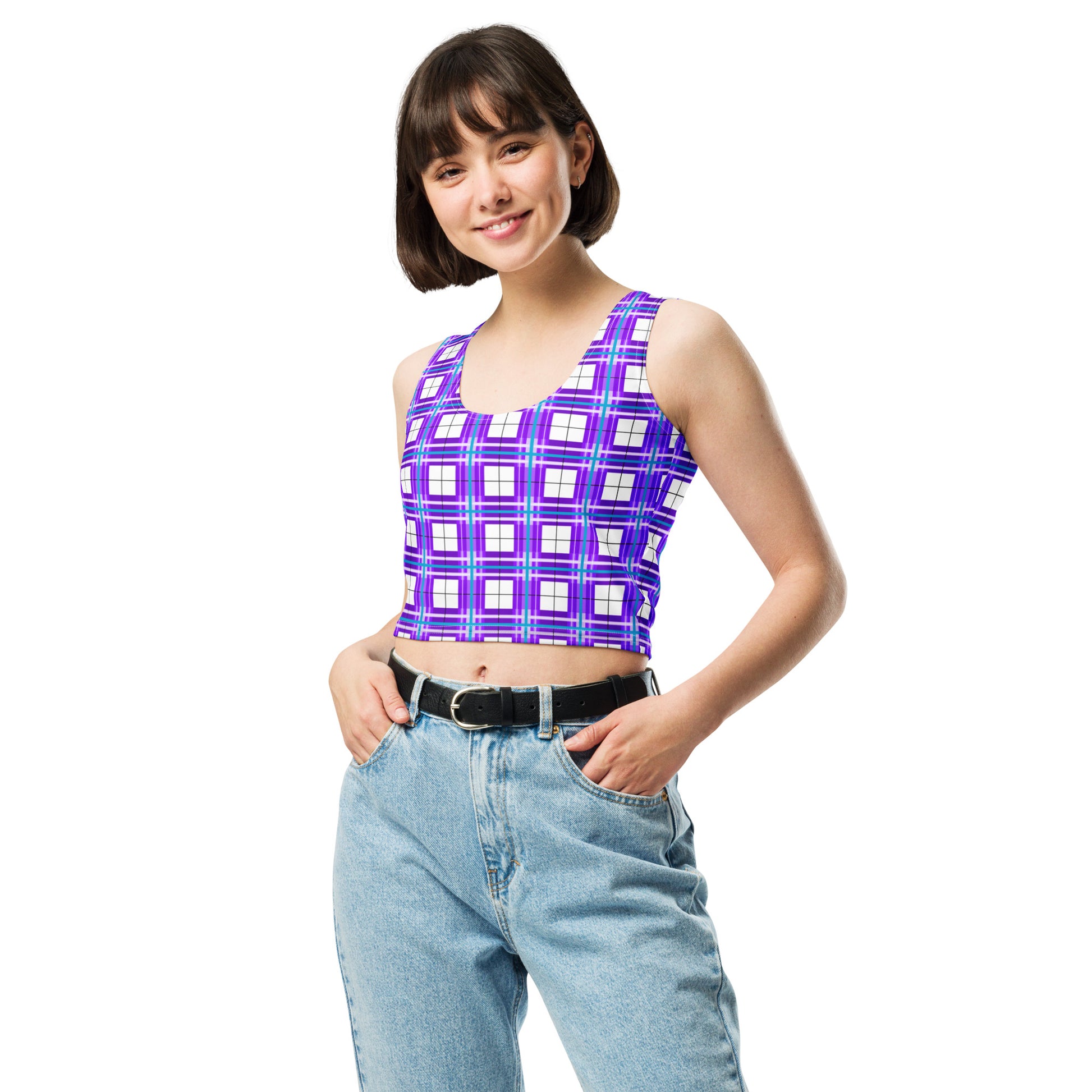 ✨'Gigha Sky' Happy Tartan® Crop Top ✨ - Happy Tartan