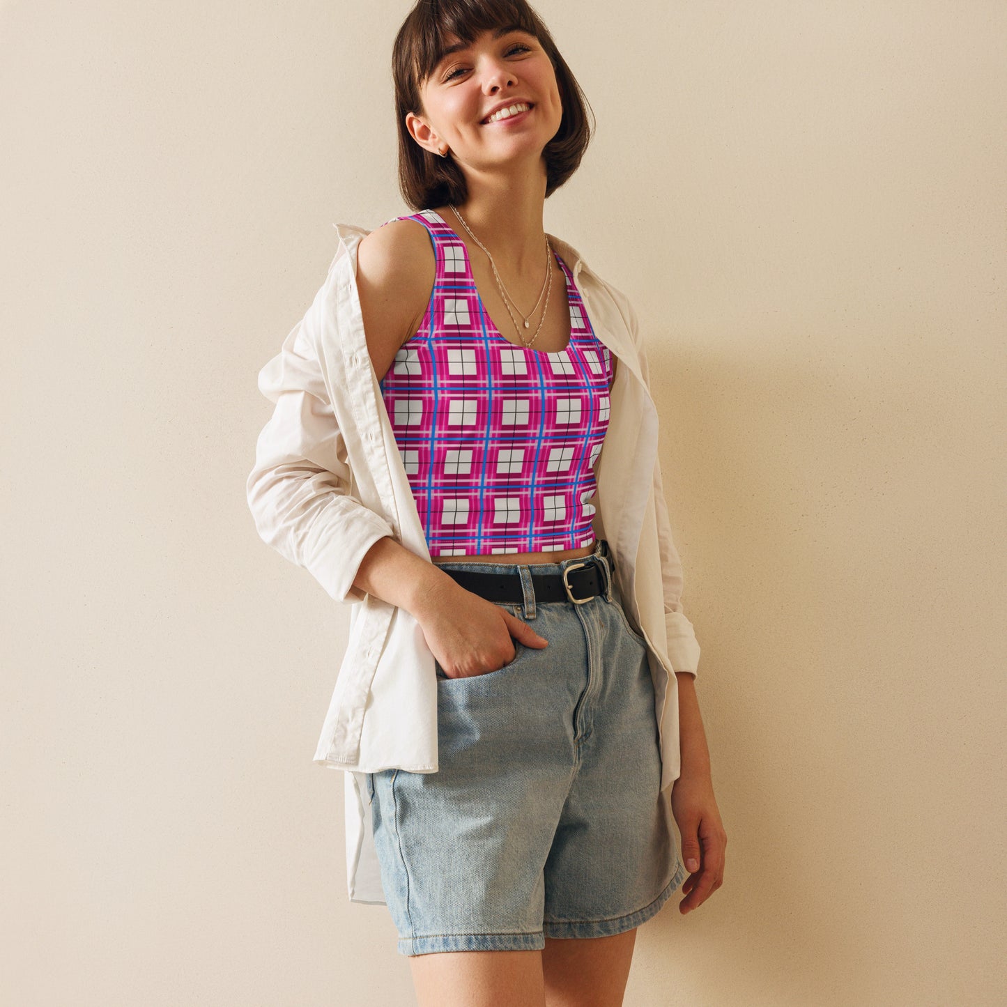 ✨'Islay Sky' Happy Tartan® Crop Top ✨ - Happy Tartan
