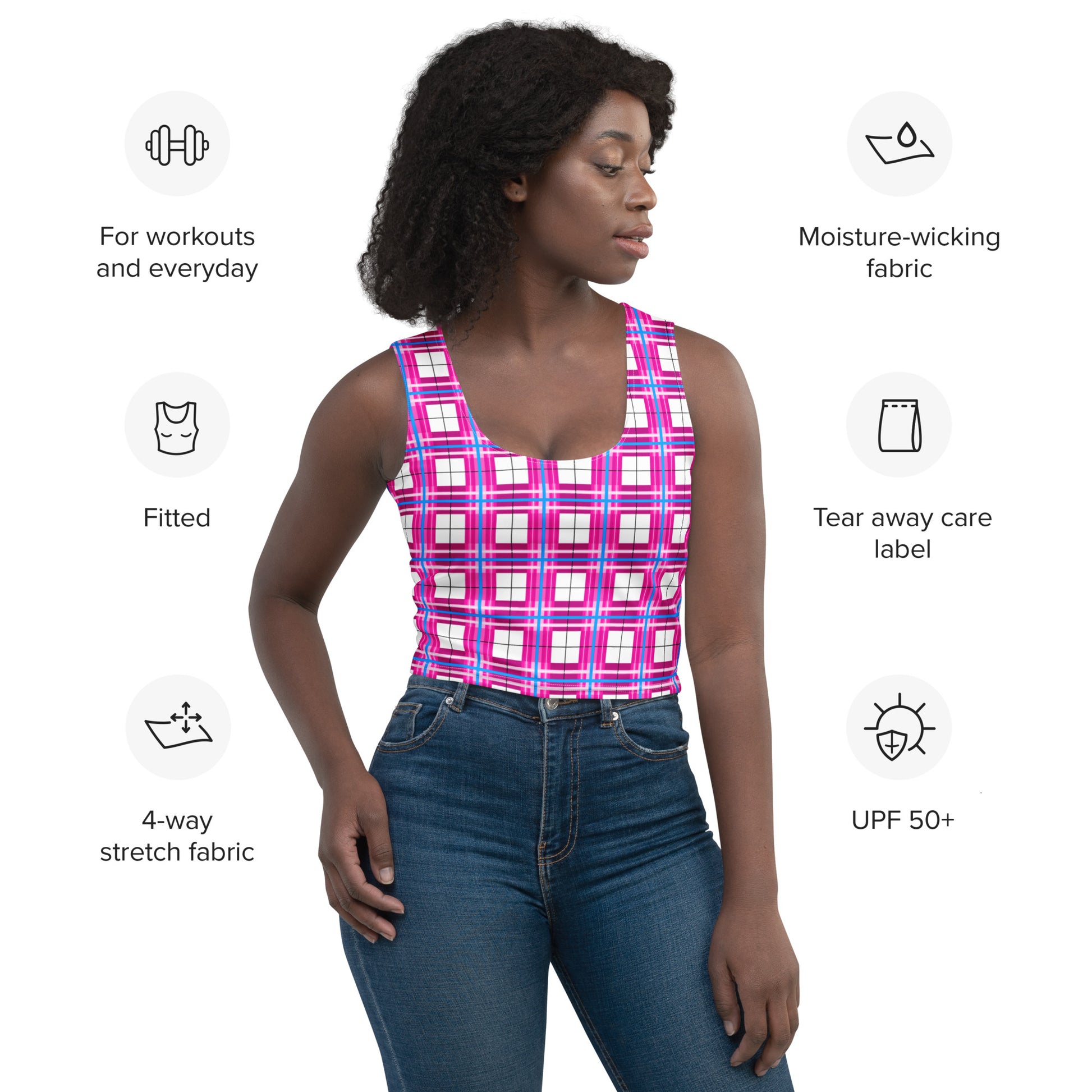 ✨'Islay Sky' Happy Tartan® Crop Top ✨ - Happy Tartan