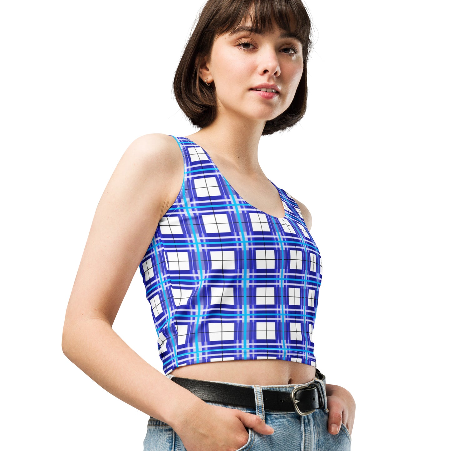 ✨'Cumbrae Sky' Happy Tartan® Crop Top ✨ - Happy Tartan
