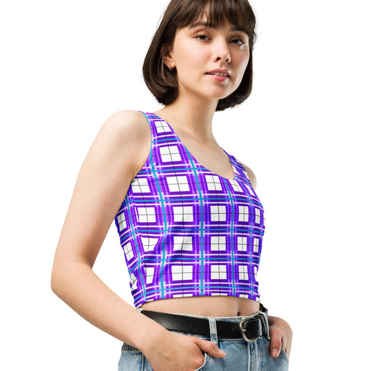 ✨'Gigha Sky' Happy Tartan® Crop Top ✨ - Happy Tartan