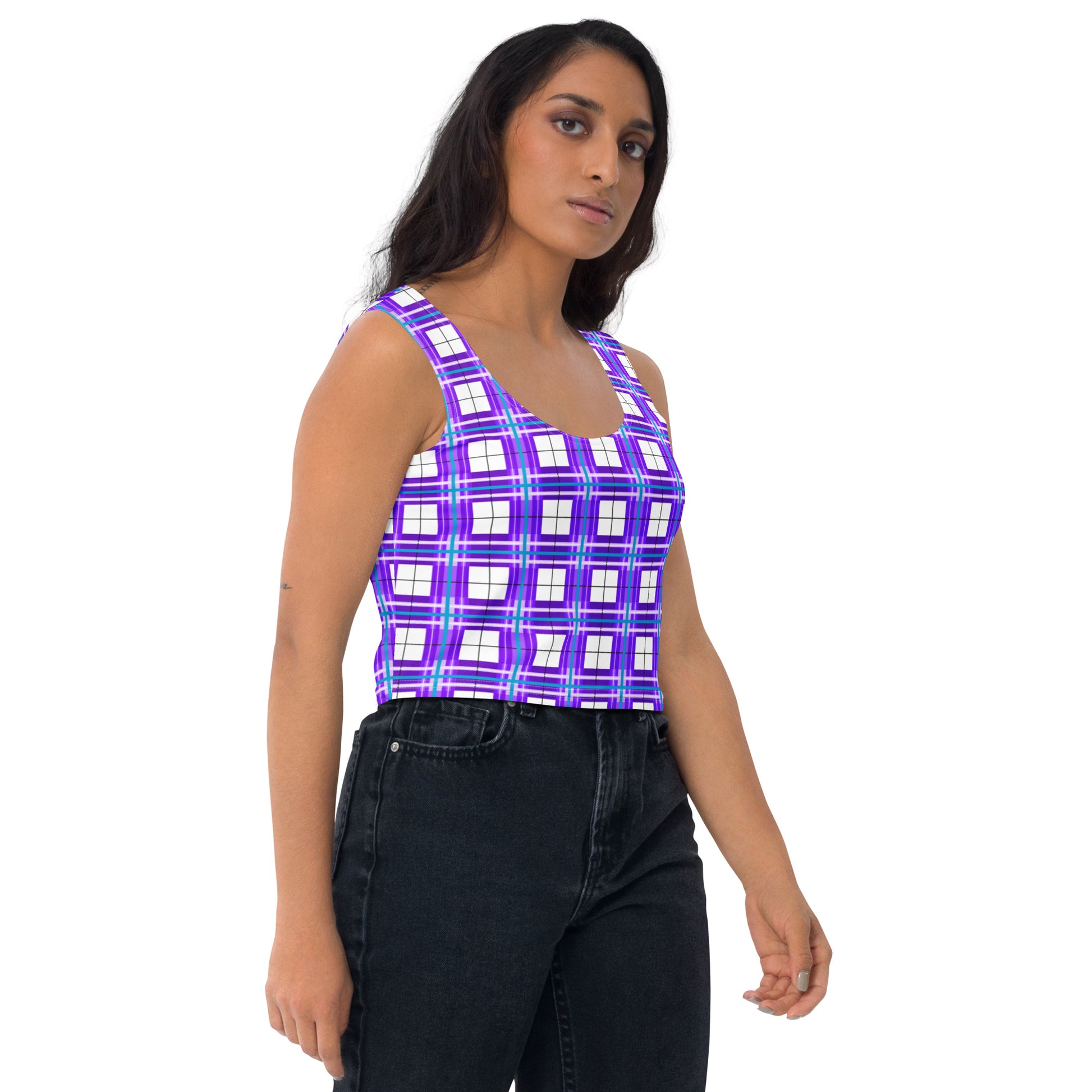 ✨'Gigha Sky' Happy Tartan® Crop Top ✨ - Happy Tartan