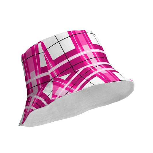 'Arran Sky' Happy Tartan Reversible bucket hat - Free P&P Worldwide