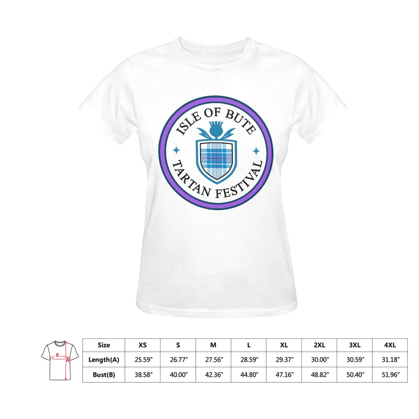 Bute Tartan Festival Women's T - Purple