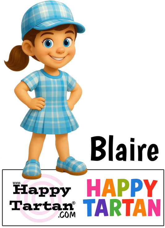 🌟 Meet Blaire – The Cool Creator 💗- in Jura Sky Tartan