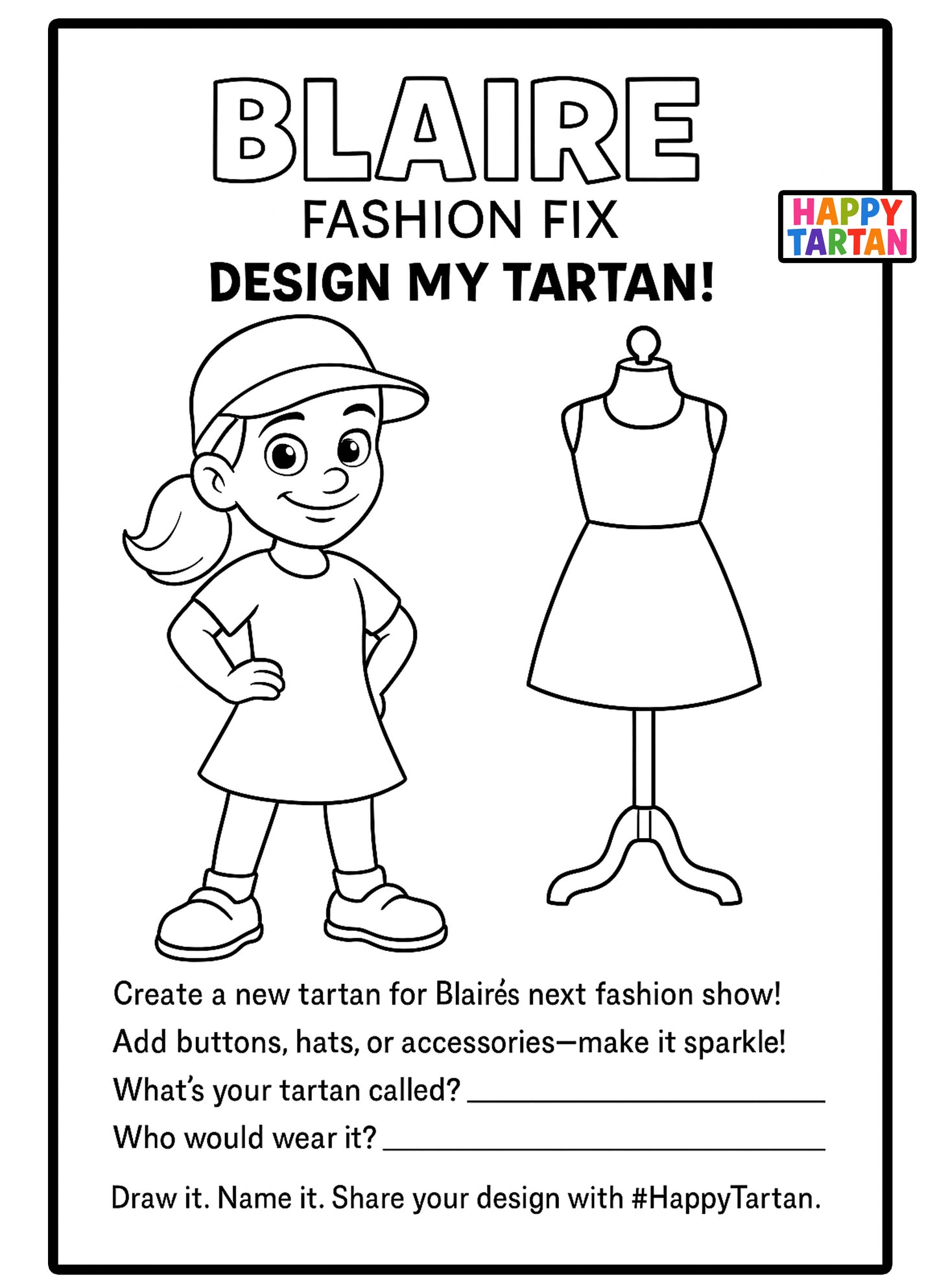 Blaire - FREE COLOUR IN SHEET