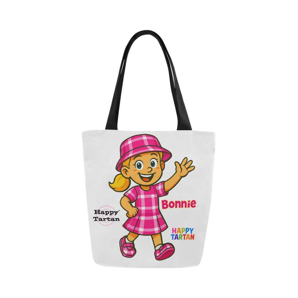 💖Bonnie's Canvas Tote Bag 💖 - Happy Tartan