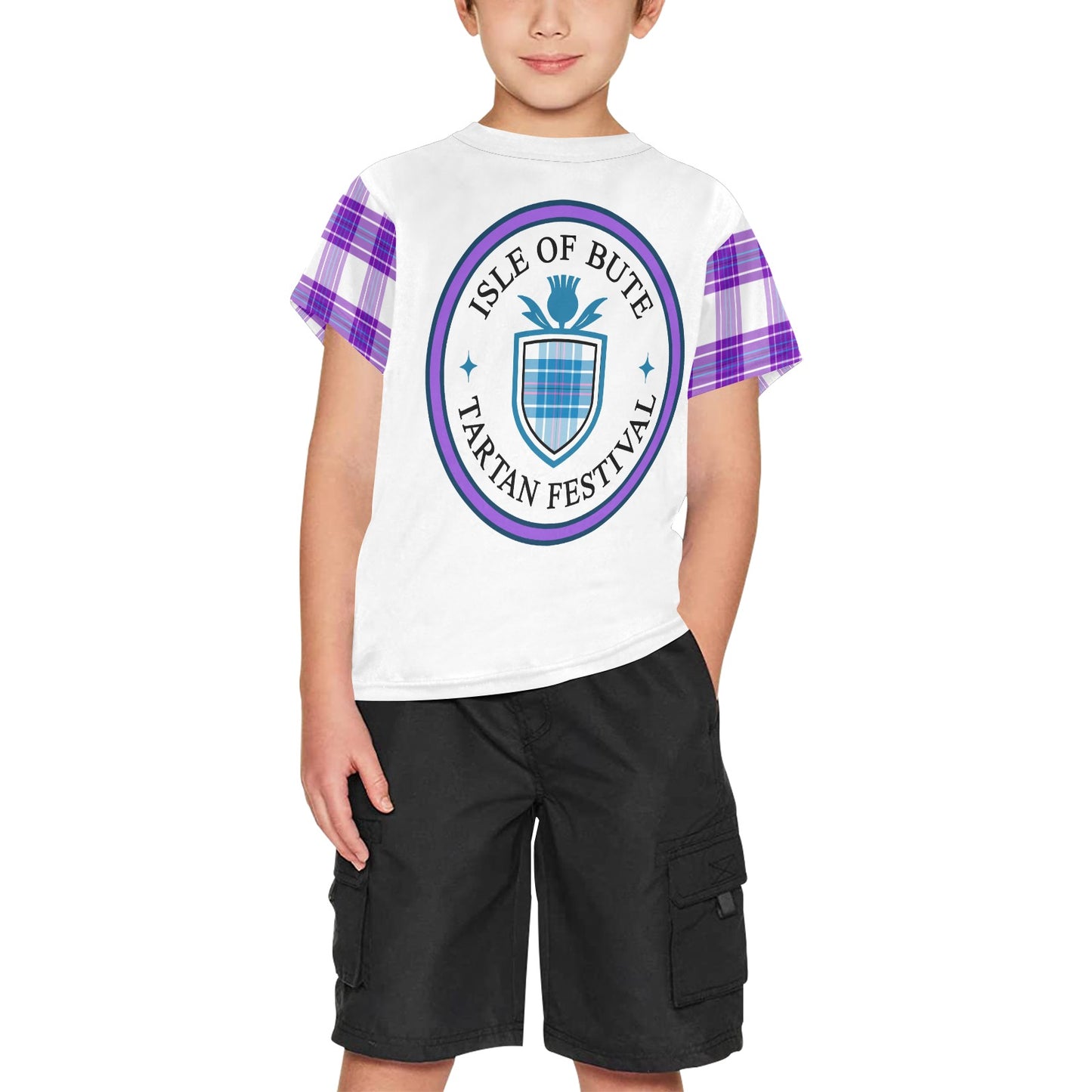 Isle of Bute Tartan Festival Youth T - Purple