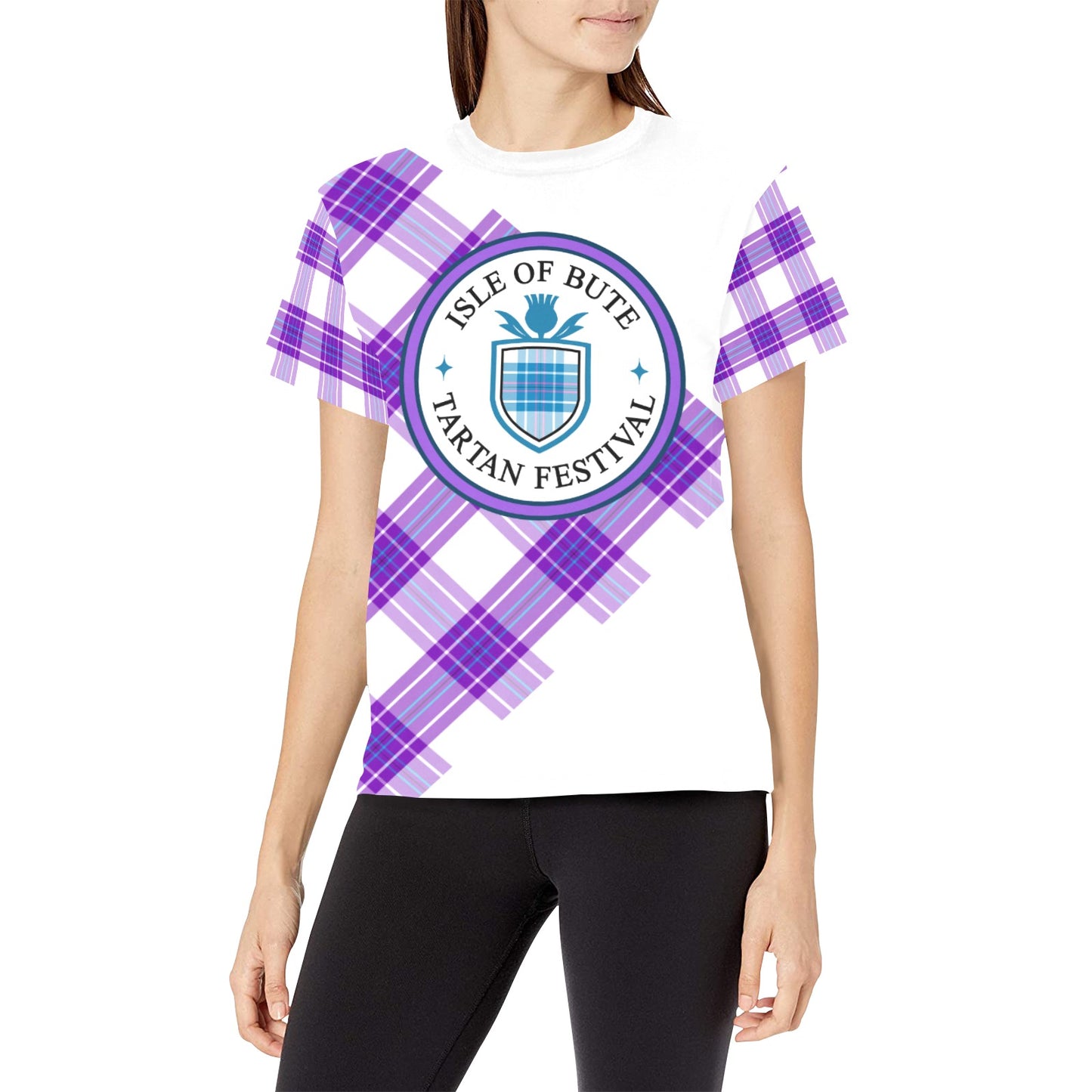 Bute Tartan Festival Women's T - Purple