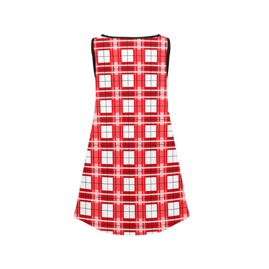 Girls' Sleeveless Dress – Mull Sky Tartan | Happy Tartan® - Happy Tartan