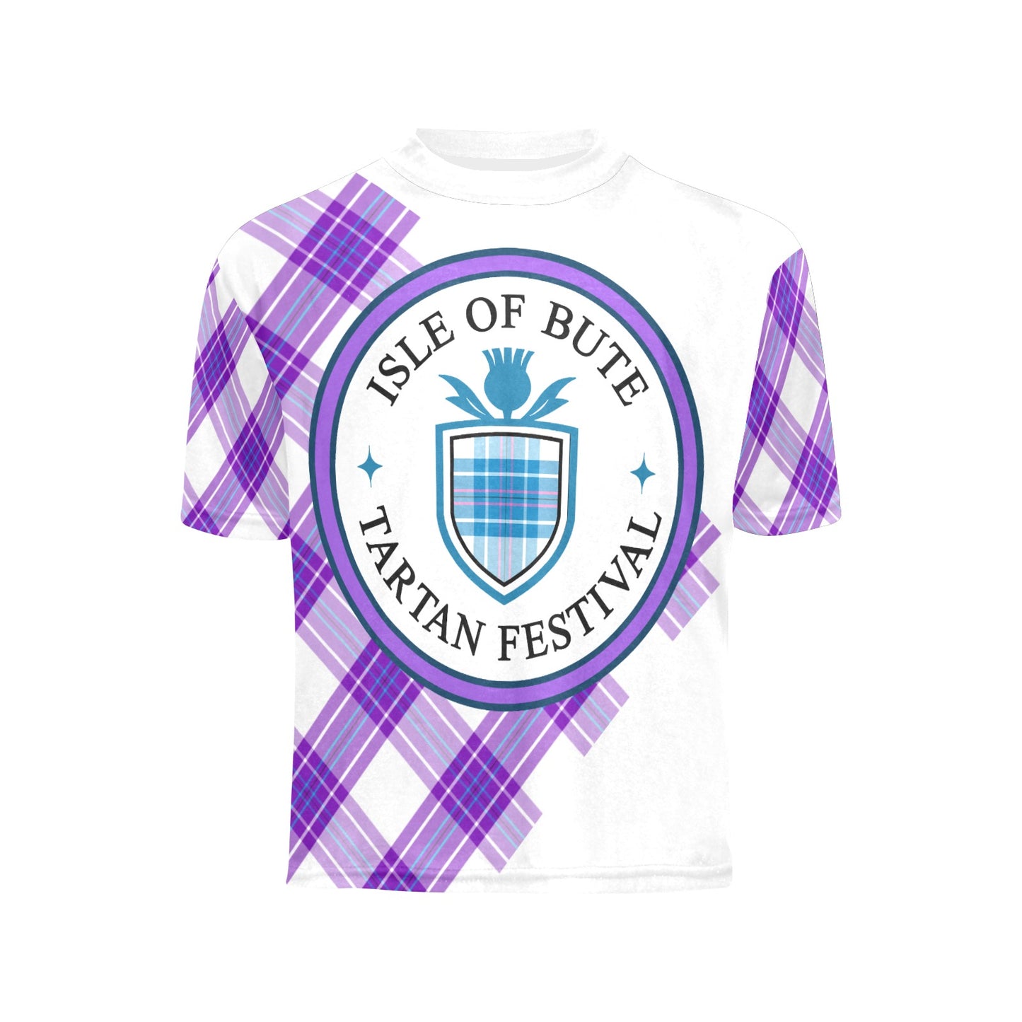 Isle of Bute Tartan Festival Purple Kids T - Free p&p