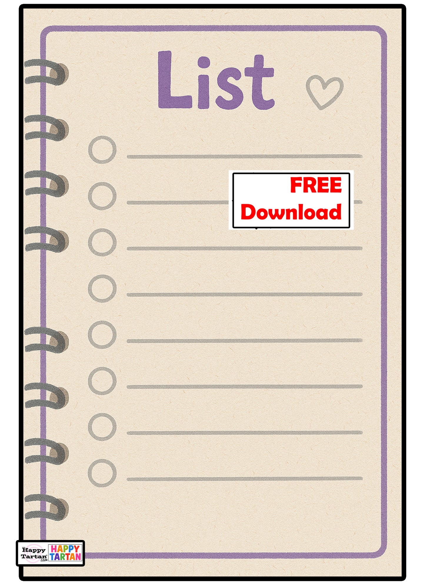Iona - FREE List SHEET -  Colour in Sheet - FREE Download