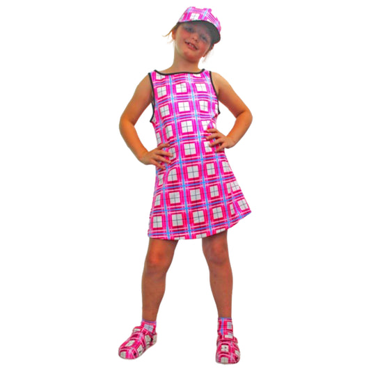 Girls' Sleeveless Dress – Islay Sky Tartan | Happy Tartan® - Happy Tartan