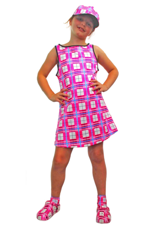 Girls' Sleeveless Dress – Islay Sky Tartan | Happy Tartan®