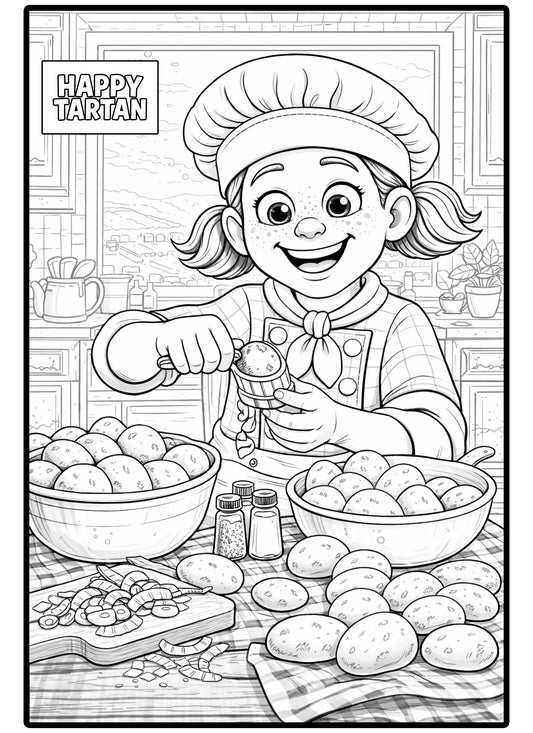 🌸Alba Cooking  - FREE COLOUR IN SHEET - Peeling Potatoes
