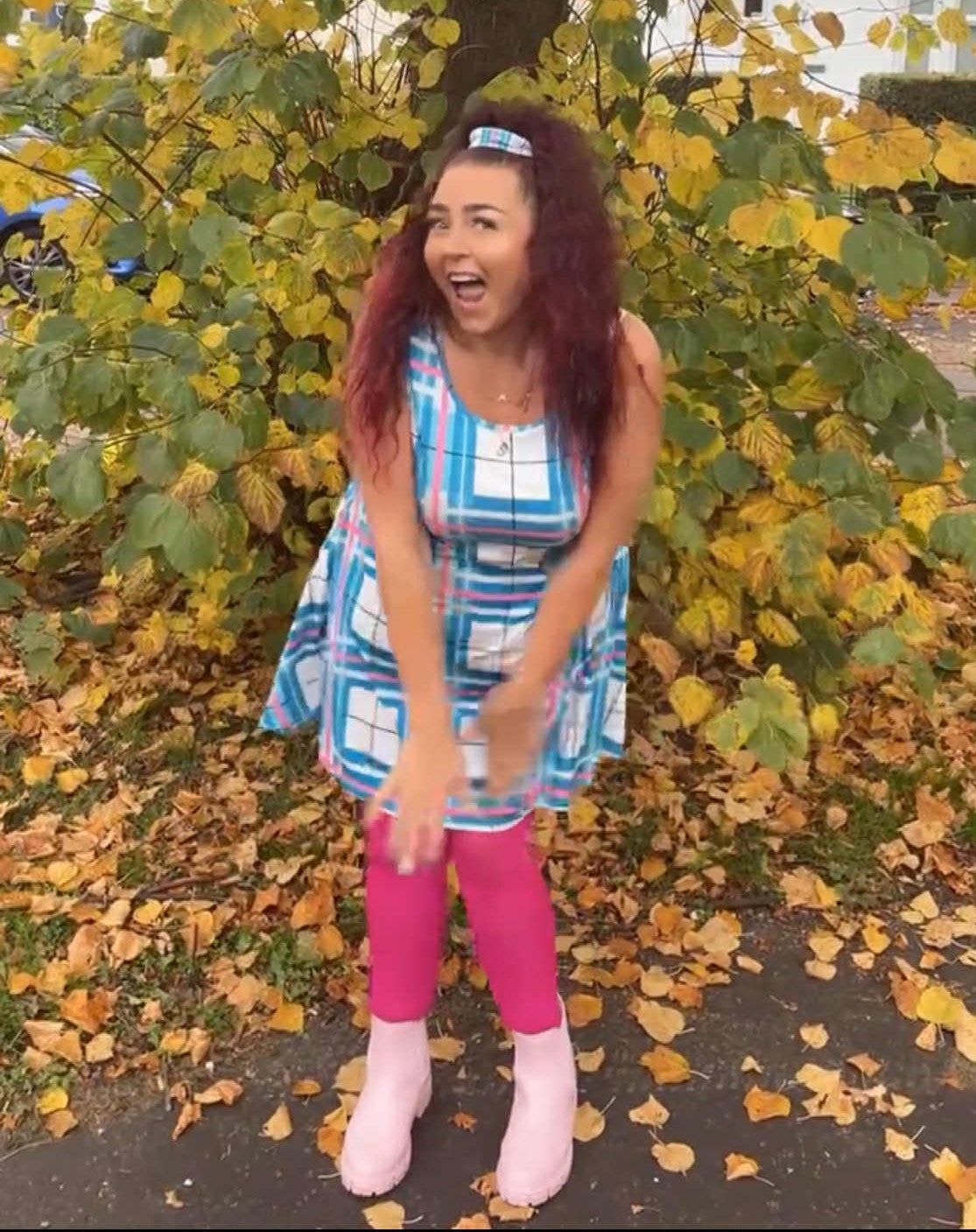 Women’s A-Frame Tartan Dress with Pockets – 'Bute Sky' | Happy Tartan®