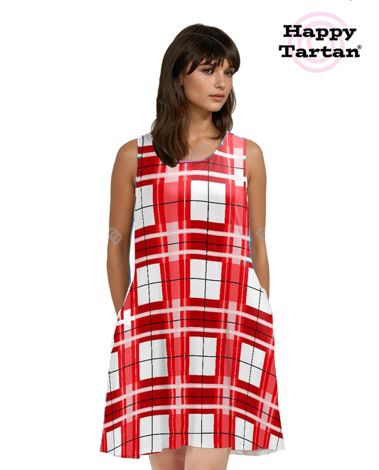 ✨ 'Mull Sky' Happy Tartan® A-Frame Dress (with Pockets!) ✨ - Happy Tartan